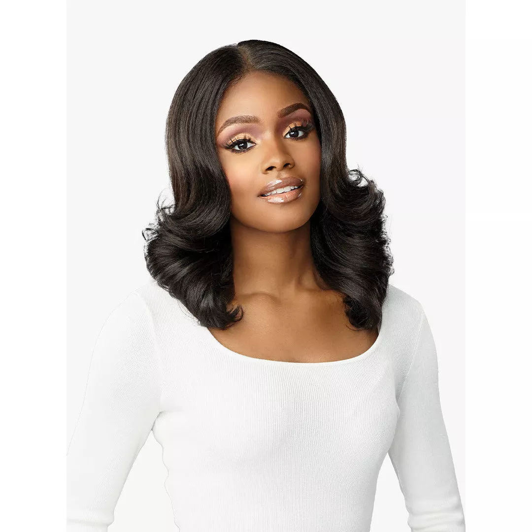 2023 100% original Fashionable Sensationnel Butta Human Hair Blend HD Lace Front Wig – Blow Out 16″ at precisely discounted prices