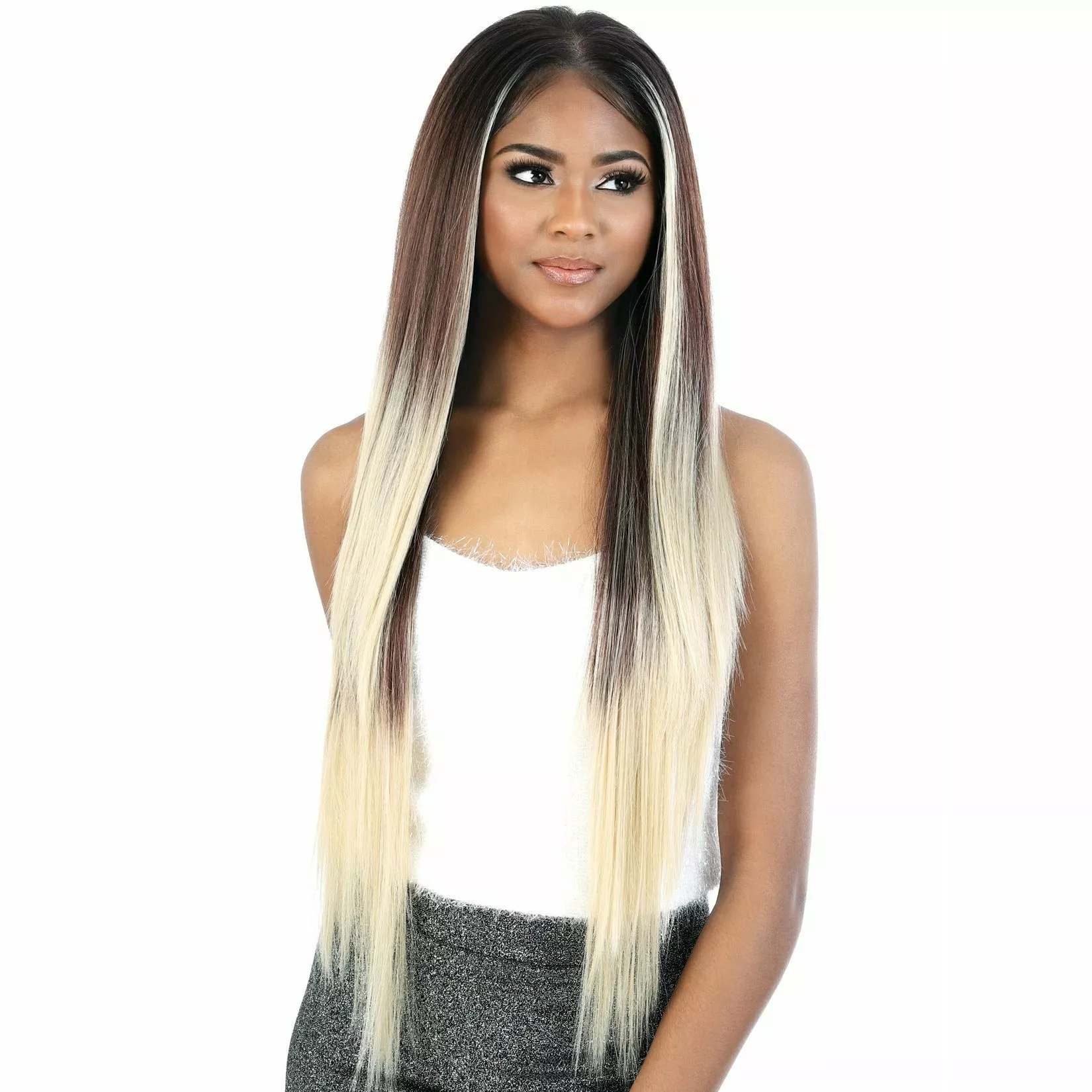 Best value for original Fashionable Motown Tress 13″ x 7″ HD Synthetic Lace Frontal Wig – LS137.Luna